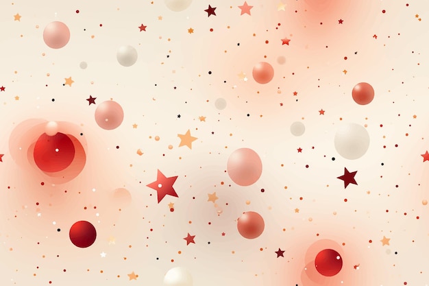 seamless background with stars and polka dotsLight Red vector background with circles stars Color