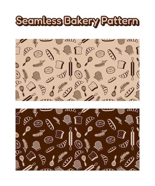 Vector seamless bakery pattern