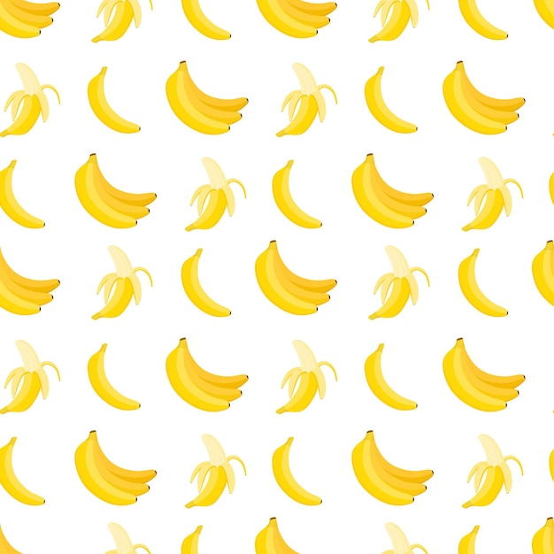 Seamless banana pattern, vector illustration