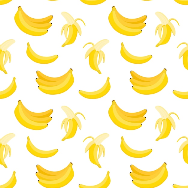 Seamless banana pattern, vector illustration