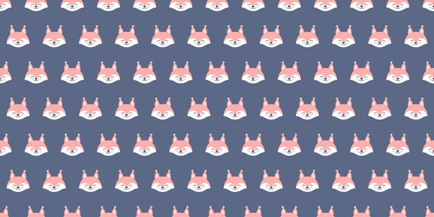 Seamless banner with happy squirrels.