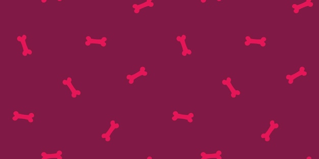 Seamless banner with pink bones