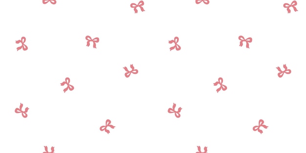 Seamless banner with pink bows
