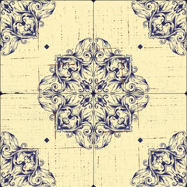 Seamless baroque pattern