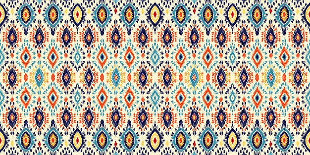 Vector seamless batik patternseamless tribal batik patternandethnic ikat seamless colorful pattern