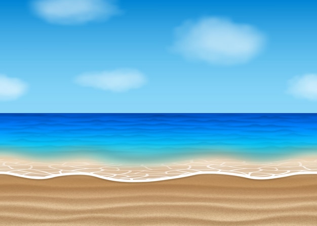 Seamless beach landscape for summer