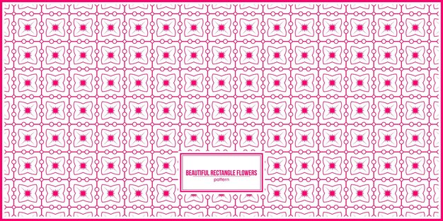 seamless beautiful pink rectangle flowers pattern