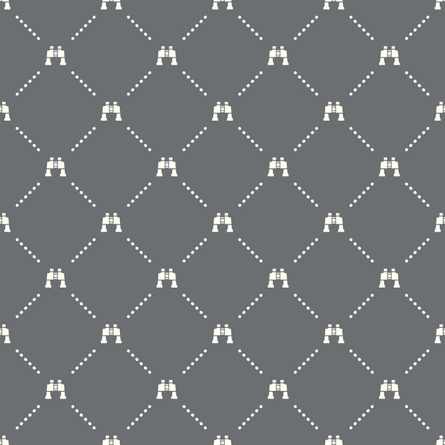 Seamless binoculars pattern on a dark background binoculars icon creative design