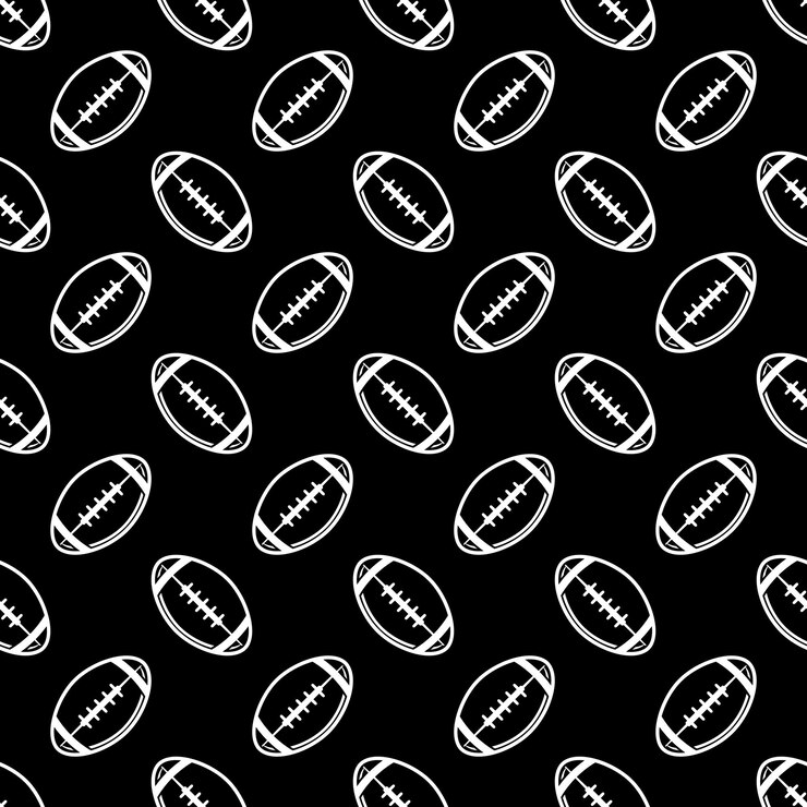 Vector seamless black american football background