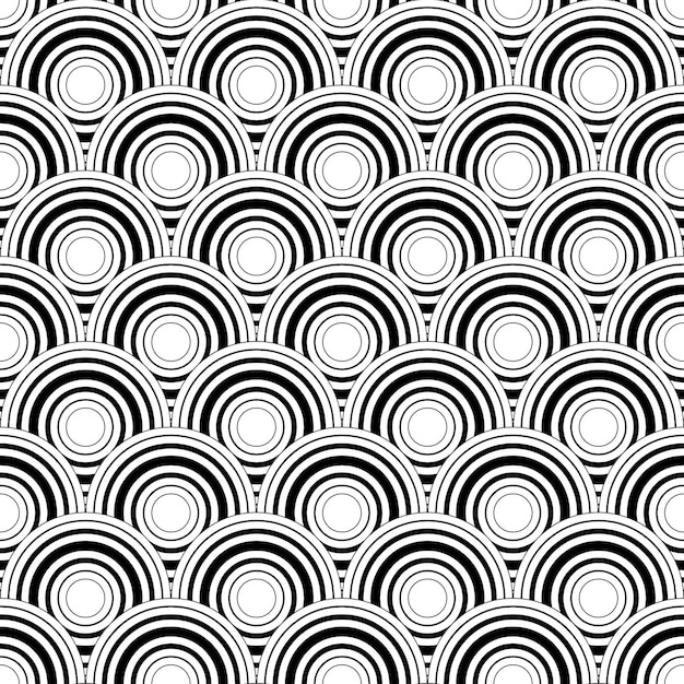 シームレスな黒と白の幾何学的なベクトルの背景、シンプルなストライプのベクトル パターン、デザインや壁紙の正確な編集可能で便利な背景.