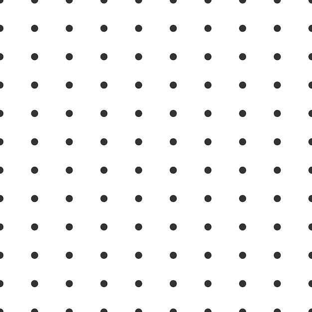 Vector seamless black polka dots on a transparent background