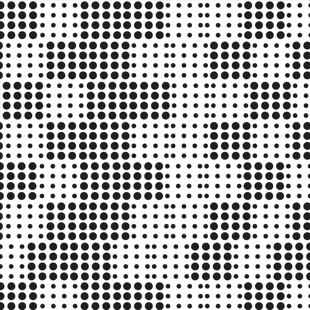 Vector seamless black and white dot pattern