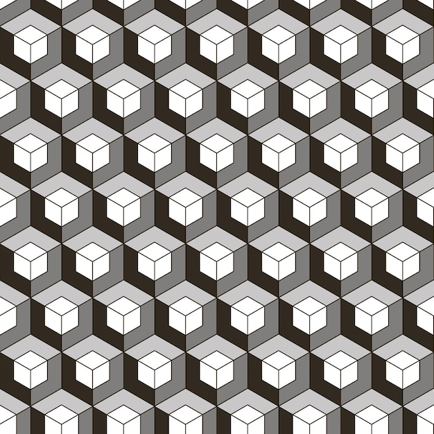 Seamless black - white geometric pattern vector illustration