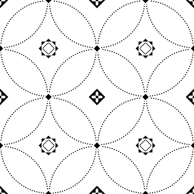 бесшовный черно-белый геометрический узор