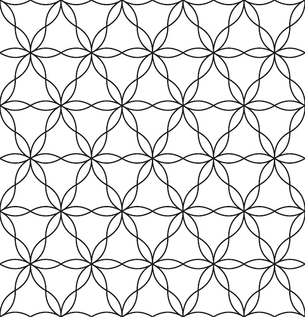 Бесшовный черно-белый геометрический узор