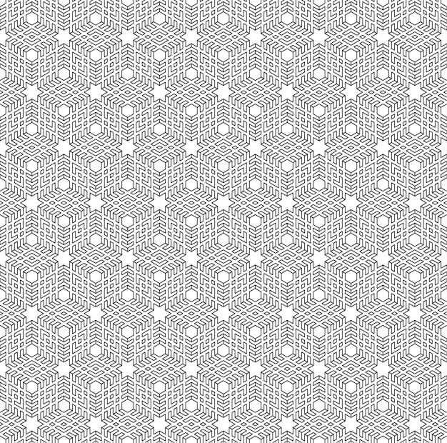 Seamless black white geometric pattern