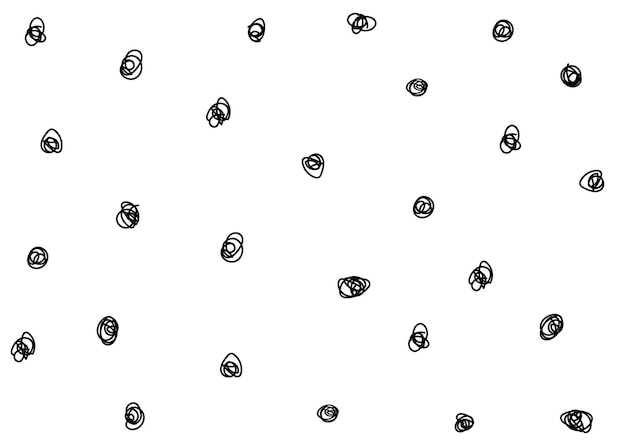 Vector seamless black and white pattern with different hand drawn scribbles vector illustration