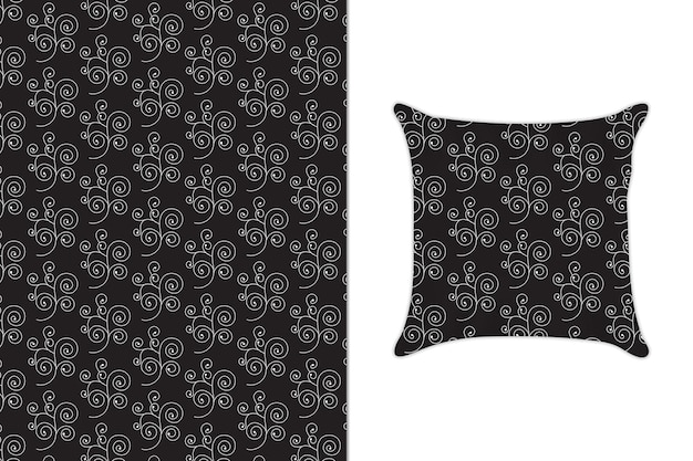 Vector seamless black and white pattern.