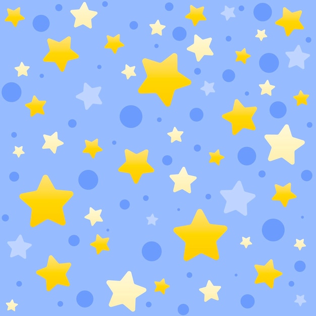 Seamless blue pattern with stars Seamless background