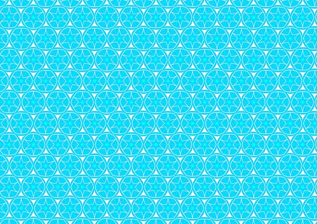 Seamless blue star batik pattern