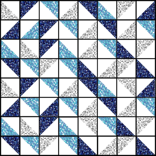 Fondo senza cuciture del modello di forma di scintillio del triangolo blu