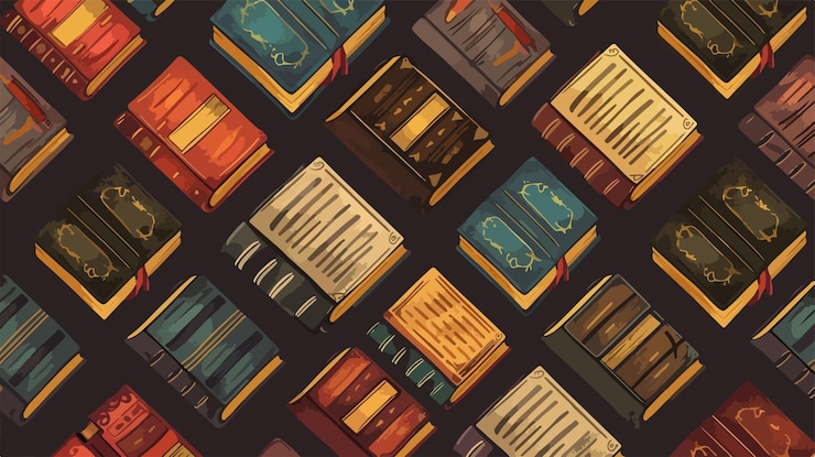 Vector seamless book vector pattern illustration