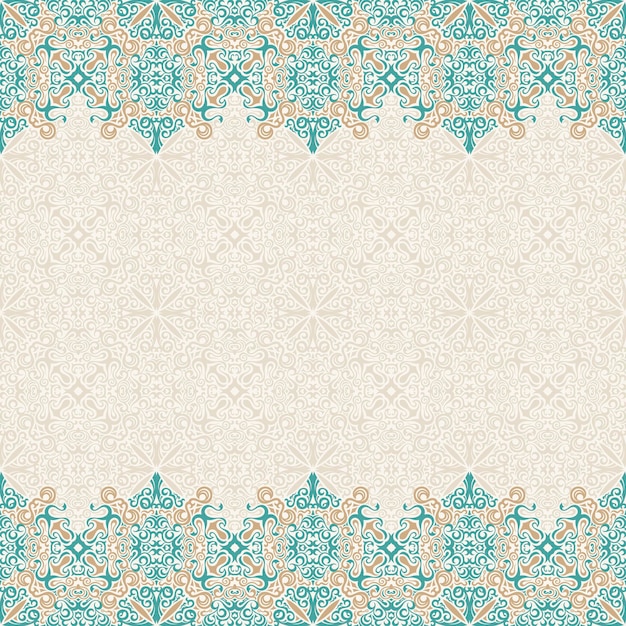 Vector seamless border in eastern style pattern