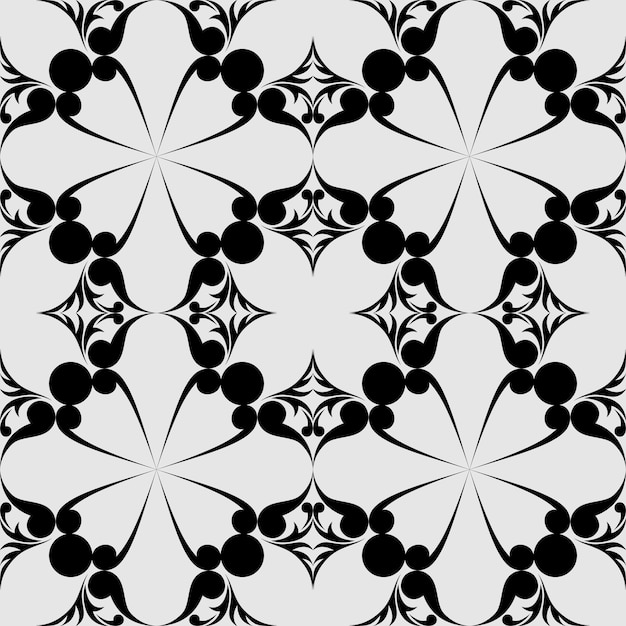 seamless botanical pattern of painted oriental motifs