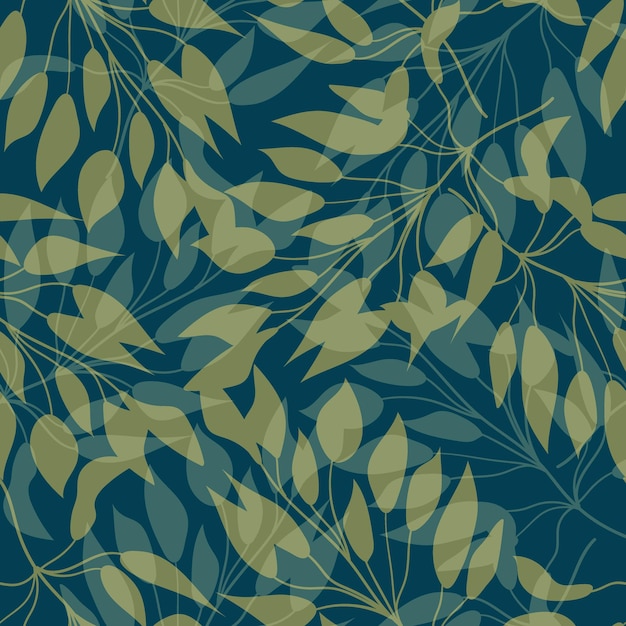 잎과 원활한 식물 패턴