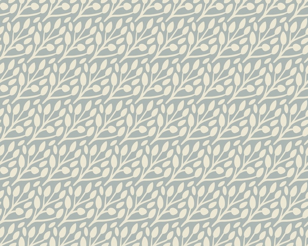 seamless branch leaves pattern