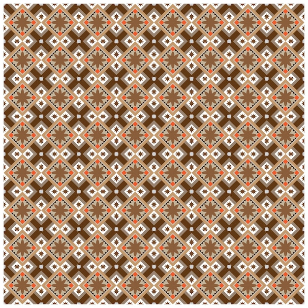 Seamless brown ethnic ikat fashion fabric patternDecorative textile ornamental graphic indian Asian