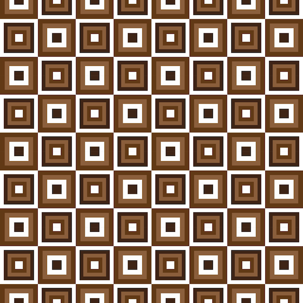 Seamless brown squares pattern design. geometric vector illustration