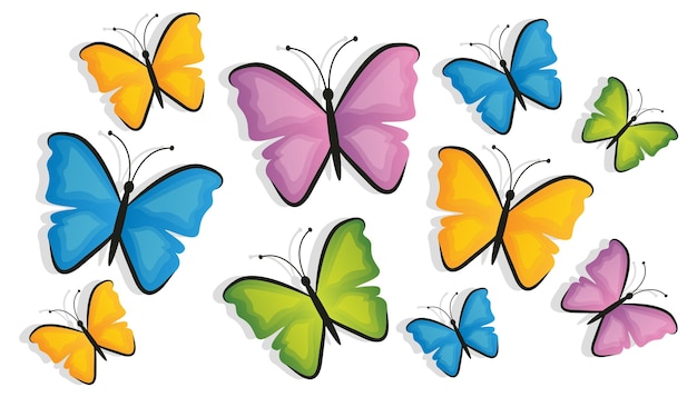 Vector seamless butterfly background vector