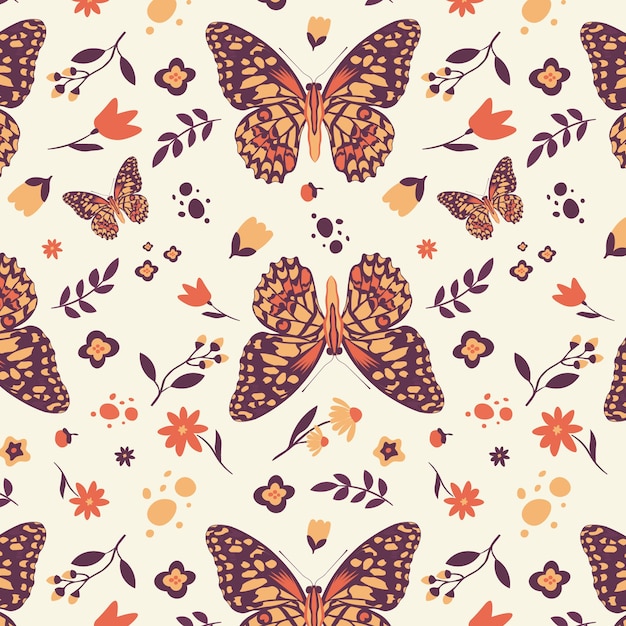 Seamless pattern farfalla