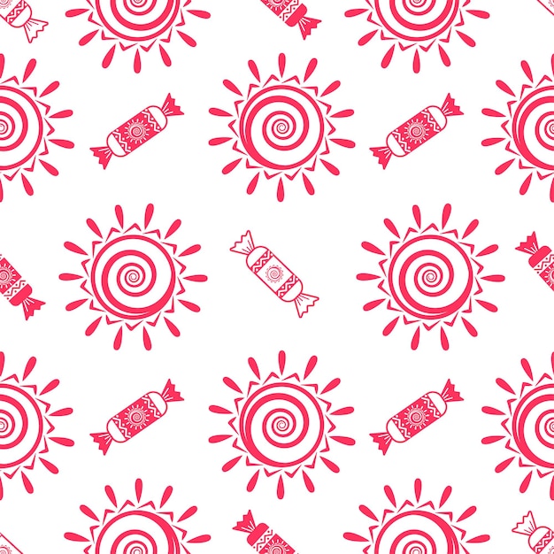 Seamless candy pattern.