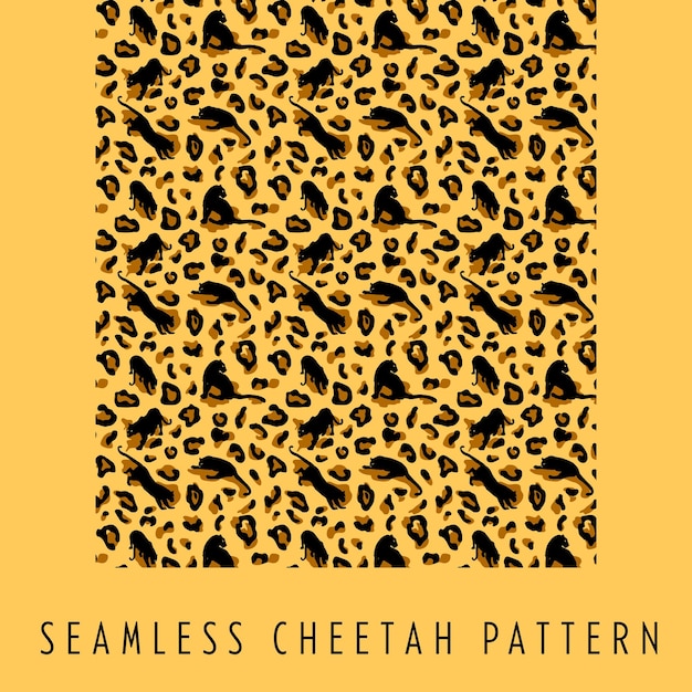 Vector seamless cheetah pattern