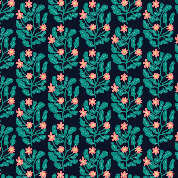 Seamless childish pattern with cute hand drawn flower for fabric print textile wallpaper apparel