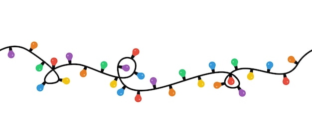 Vettore luci di natale senza soluzione di continuità