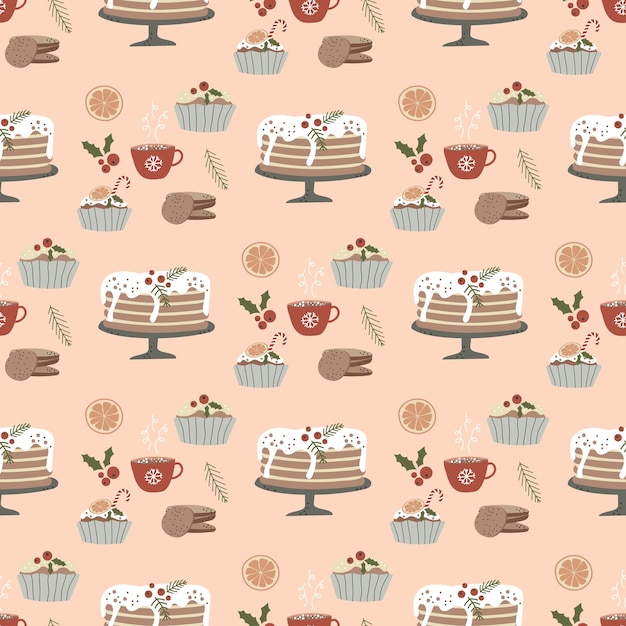 Vector seamless christmas pattern. christmas. vector pattern.