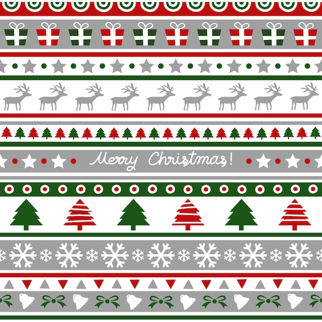 ベクトル 装飾のためのシームレスクリスマスパターン