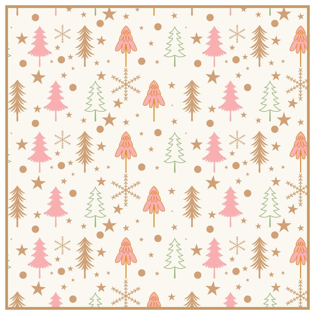 seamless Christmas pattern, Snowflake design, holiday pattern