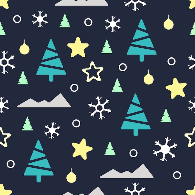 Seamless christmas pattern winter