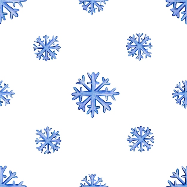 Seamless christmas pattern with snowflakes on a white background vector illustration