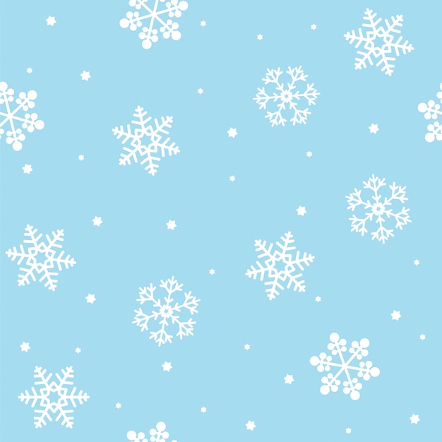 Vector seamless christmas pattern with snowflakes