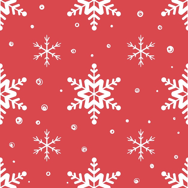 Seamless Christmas pattern with snowflakes