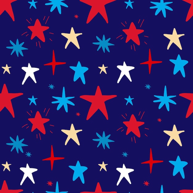 A seamless christmas pattern with stars starry sky background