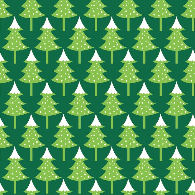 Seamless christmas tree with green color background