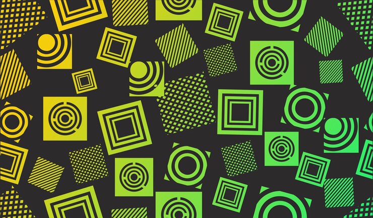 Vector seamless circle geometric modern pattern