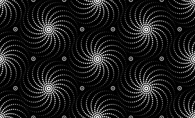 Vector seamless circle halftone spiral pattern background. radial speed lines in circle form. fireworks