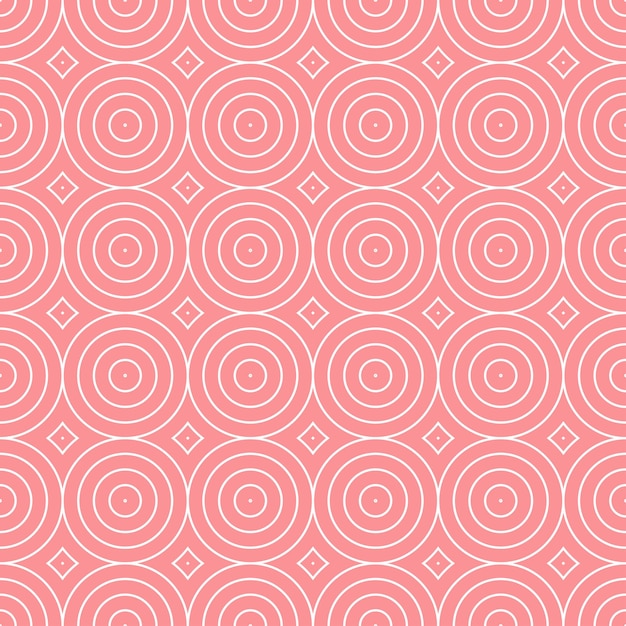 Seamless circle pattern minimalistic design Abstract pink background